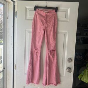 CUTE! XS Pink flare pants | Vibrant So cute! Always complimented | Wide Leg